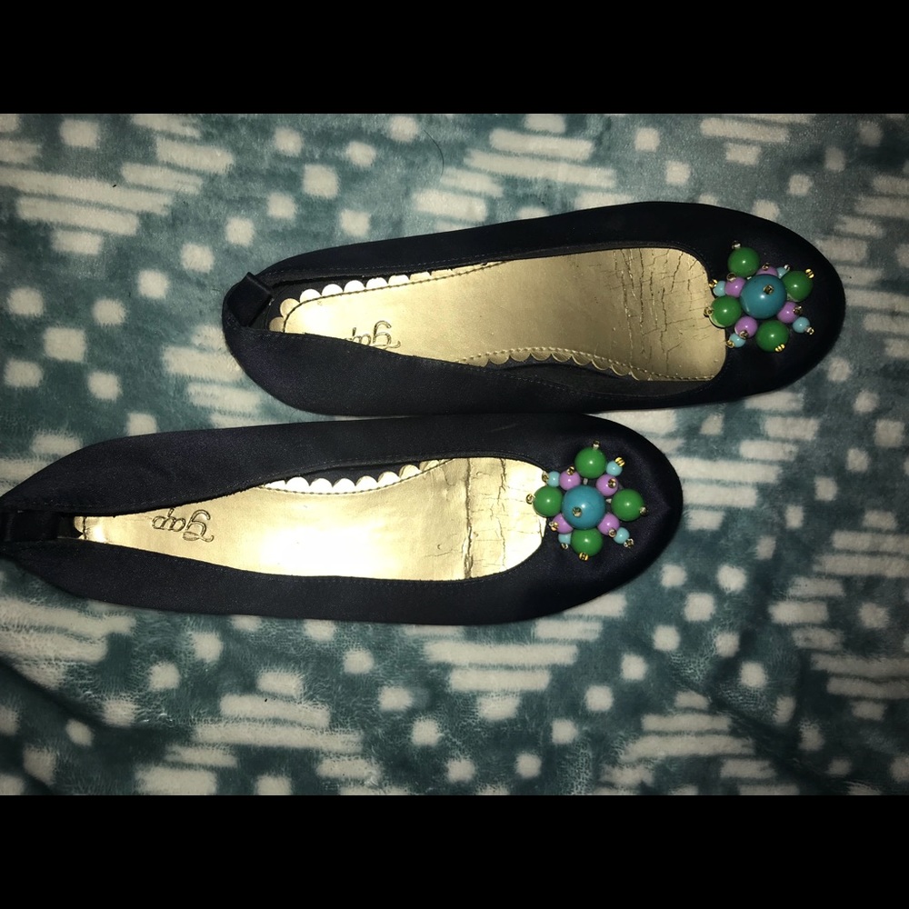 Navy blue flats
